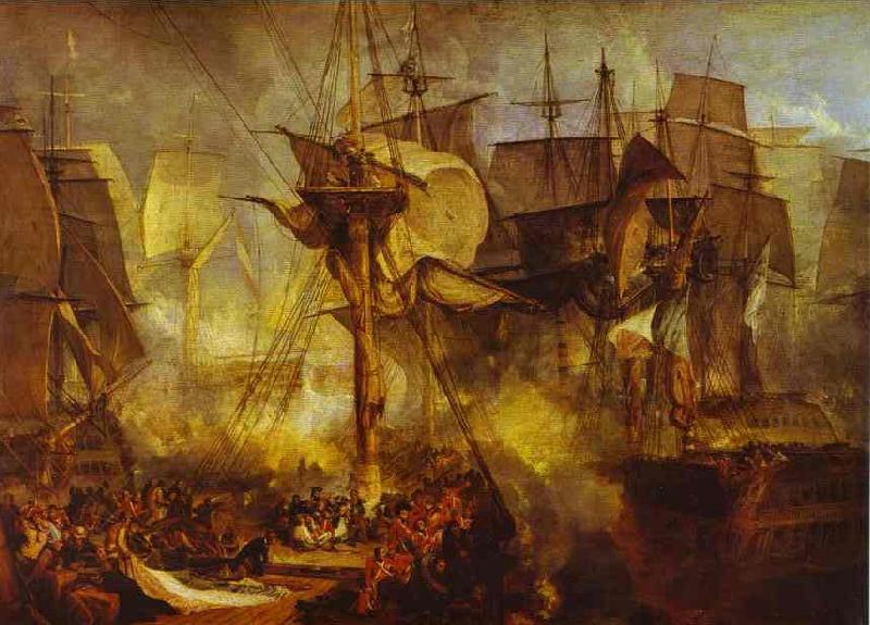 J.M.W. Turner Battle of Trafalgar as Seen from the Mizen Starboard Shrouds of the Victory China oil painting art